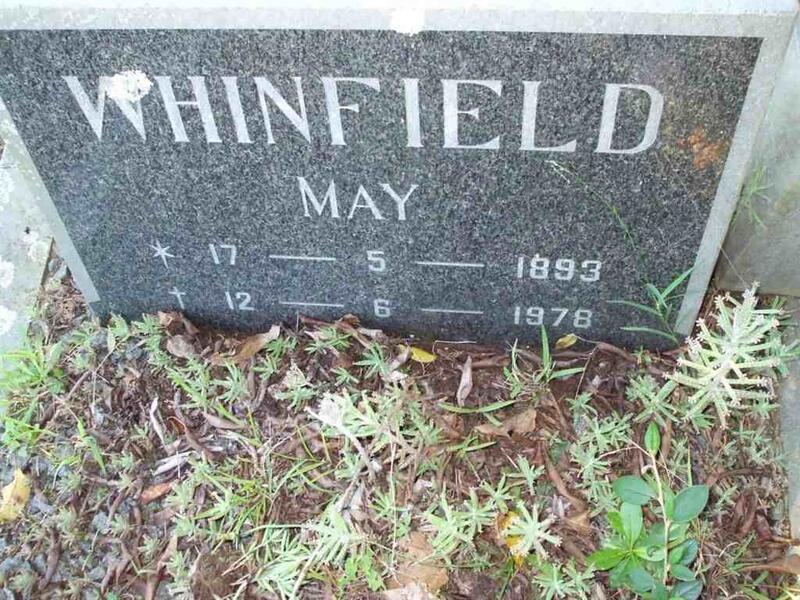 WHINFIELD May 1893-1978