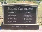 VUUREN Johannes Theodorus , Jansen van 1907-1968 & Frances Wilhelmina 1914-2004
