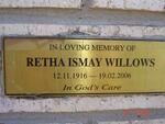 WILLOWS Retha Ismay 1916-2006