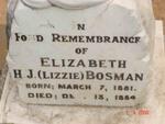 BOSMAN Elizabeth H.J. 1881-1884