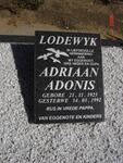 LODEWYK Adriaan Adonis 1925-1992