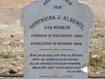 ALBERTS Gertruida J. nee MARAIS 1826-1898