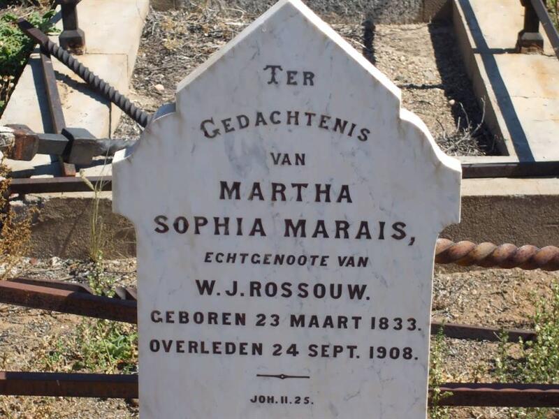 ROSSOUW Martha Sophia nee MARAIS 1833-1908