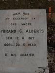 ALBERTS Sybrand C. 1877-1930