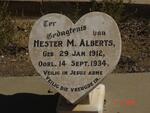 ALBERTS Hester M. 1912-1934