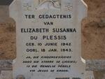 PLESSIS Elizabeth Susanna, du 1942-1943