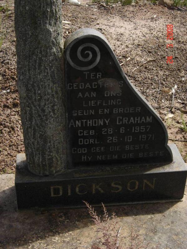 DICKSON Anthony Graham 1957-1971