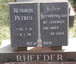 RHEEDER Hendrik Petrus 1913-1979