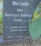 LUBBE Gertruya Andrina 1930-1998