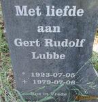 LUBBE Gert Rudolf 1923-1979