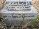 LEE Sylvia Blanche -1903