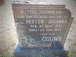 GOUWS Hester Johanna 1937-1940