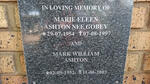 ASHTON Mark William 1952-2003 & Marie Eleen GOBEY 1954-1997