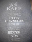 KAPP Pieter Cornelius 1920-1989 & Hester Ada 1931-2011