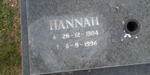 ? Hannah 1904-1996
