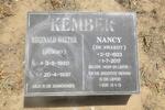 KEMBER Reginald Walter 1920-1997 & Nancy DE SWARDT 1923-2017