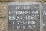 BAARBE Hendrik 1909-1987