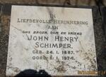 SCHIMPER John Henry 1887-1974