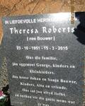 ROBERTS Theresa nee BOUWER 1951-2015