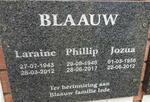 BLAAUW Phillip 1948-2017 & Laraine 1943-2012 :: BLAAUW Jozua 1956-2012