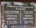 IMBRAILO Mario Gregoire 1952-2017 & Cynthia Felicity 1930-2015