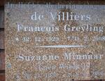 VILLIERS Francois Greyling, de 1929-2008 & Suzanne Minnaar Wicht 1933-2016
