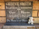 GREEVE Gert 1919-2010 :: SMITH Hester 1948-2012
