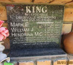 KING William J. 1936-2008 & Hendrina M. C. 1940-2017 :: KING Mark E. 1966-1985