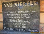 NIEKERK Pieter Michael, van 1948-2007