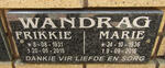 WANDRAG Frikkie 1931-2015 & Marie 1936-2016