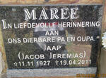 MAREE Jacob Jeremias 1927-2011