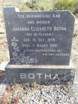 BOTHA Johanna Elizabeth nee DU PLESSIS 1874-1960