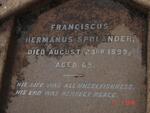 SPOLANDER Franciscus Hermanus -1899
