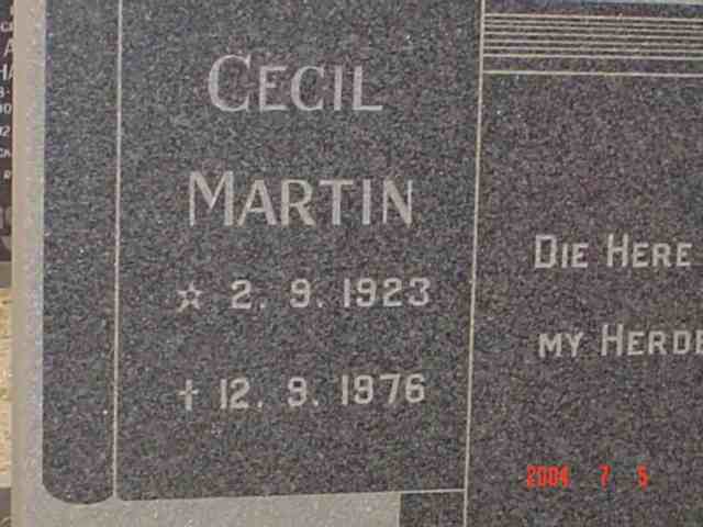 KUMM Cecil Martin 1923-1976