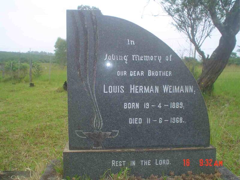 WEIMANN Louis Herman 1889-1968