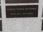 SEPTEMBER Charles Thomas 1957-2020