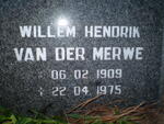 MERWE Willem Hendrik, van der 1909-1975