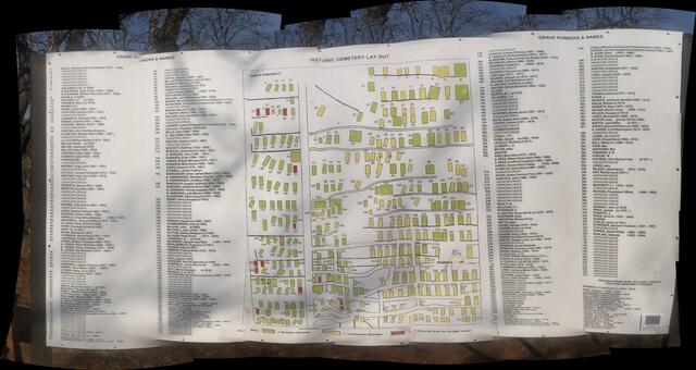 1. Pilgrim's list cemetery layout.
