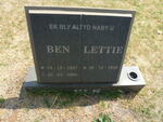 ELS Ben 1927-2005 & Lettie 1930-