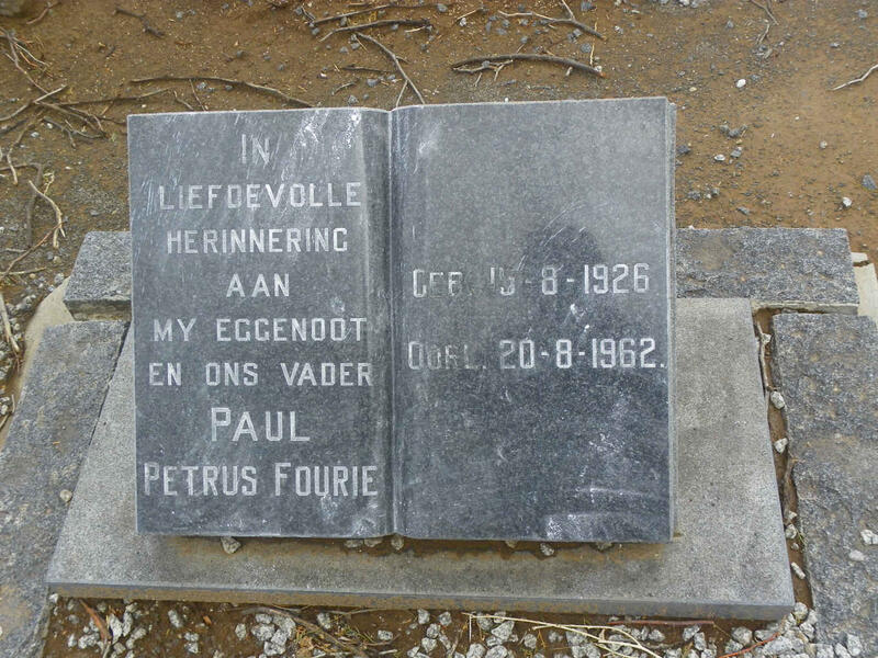 FOURIE Paul Petrus 1926-1962