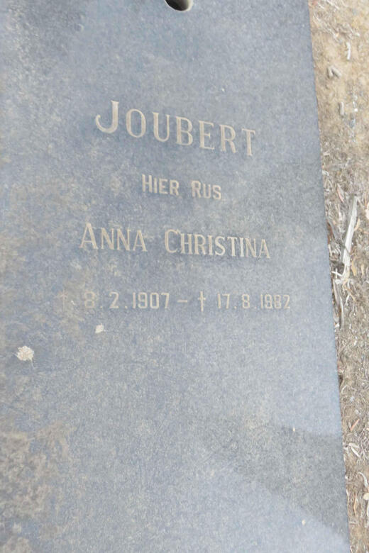 JOUBERT Anna Christina 1907-1982