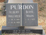 PURDON Albert Wilfred 1919-1993 & Beryl Mavis 1929-