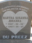 PREEZ Martha Susanna Johanna, du 1967-1967