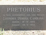 PRETORIUS Leonara Debora Carolina 1885-1940
