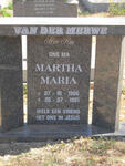 MERWE Martha Maria, van der 1906-1981
