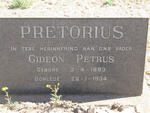 PRETORIUS Gideon Petrus 1883-1934