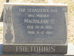 PRETORIUS Magdalena C. 1895-1940
