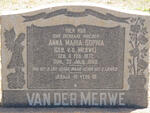 MERWE Anna Maria Sophia, van der nee V.D. MERWE 1872-1953