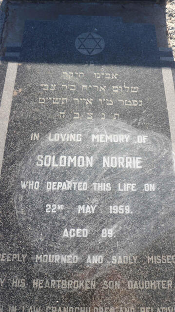 NORRIE Solomon -1959