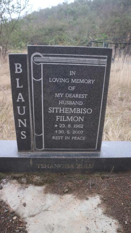 BLAUNS Sithembiso Filmon 1962-2007